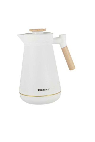 rebune Ribbon Tea & Coffee Thermos, White, 1 L