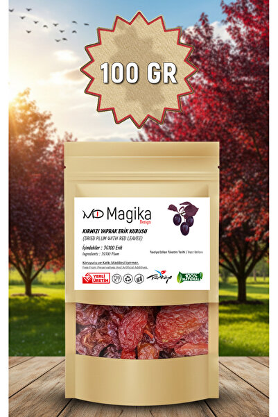 Magika Design 100 GR Kurutulmuş Kırmızı Yaprak Erik, Yerli, Taze, Temiz Üretim, Katkı ve Koruyucu İçermez