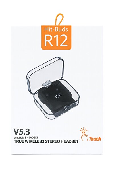 Hit Buds Hit-Buds R12 wireless headphones, Bluetooth 5.3, True Wireless, sport design, black