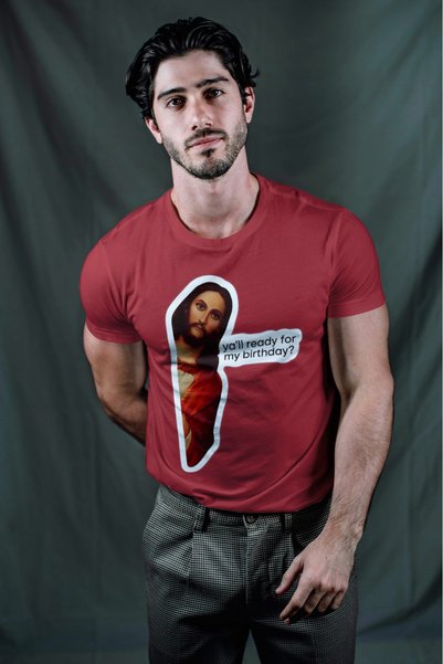 MVRDAR Tricou de Craciun unisex din 100% bumbac pentru femei si barbati