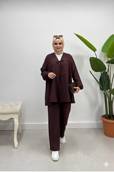 WOHOME Aerobin Lace-Up Double Suit Pants Hijab Bottom Top