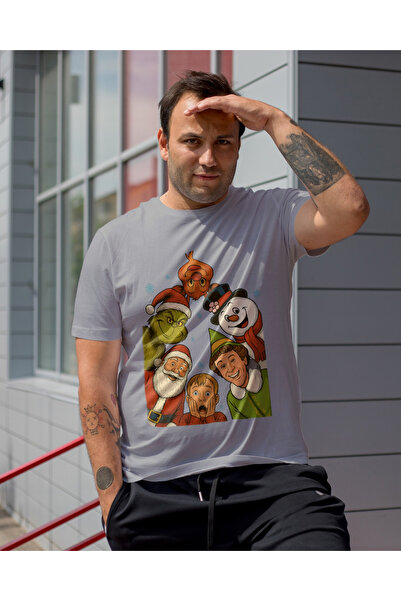 MVRDAR Tricou de Craciun unisex din 100% bumbac pentru femei si barbati
