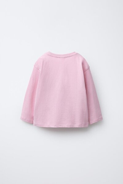 Magu Girls' Cotton 3-Piece Long Sleeve T-Shirt Set – Ecru, Pink, Black