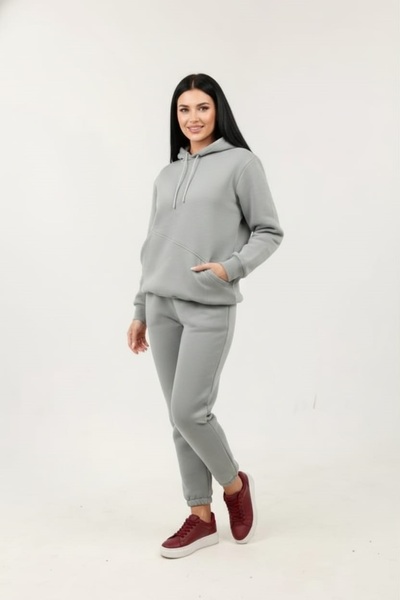 fh fashionhere Women's Soft Top and Bottom 3 Thread Open Smoked Tracksuit Set with Side Pockets and Fleece Inside