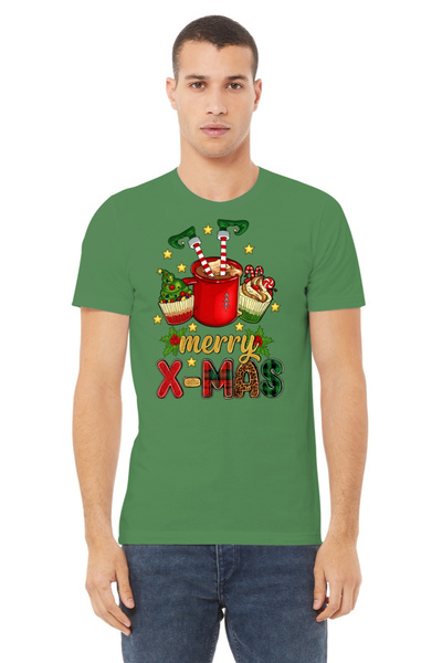 MVRDAR Tricou de Craciun unisex din 100% bumbac pentru femei si barbati