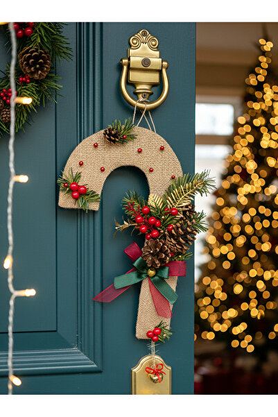 htk butik Yılbaşı Kapı Süsü , Yılbaşı Süsü , Yılbaşı Duvar Dekorasyon