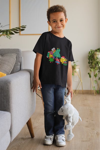 MVRDAR Tricou de Craciun pentru copii cu Grinch si personaje festive