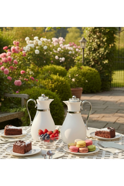 Generic طقم ترامس شاي وقهوة بتصميم عصري 1 لتر