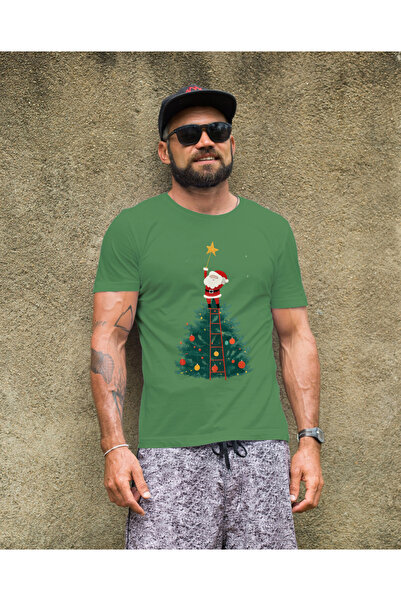 MVRDAR Tricou de Craciun unisex din 100% bumbac pentru femei si barbati