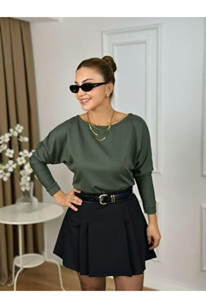 LUNES Boat Neck Modal Fabric Blouse