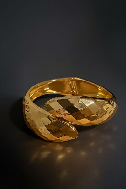 Sirena Accessories Baklava Desenli Damla Sert Bilezik-Kelepçe