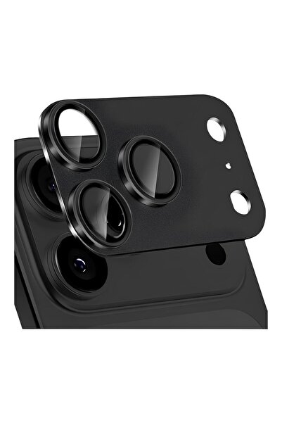 PiyasaSepeti حماية عدسة كاملة فاخرة لهاتف آيفون 17 برو ماكس من أبل باللون الأسود