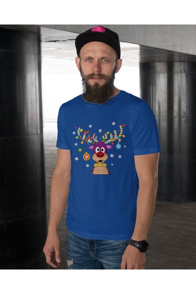 MVRDAR Tricou de Craciun unisex din 100% bumbac pentru femei si barbati