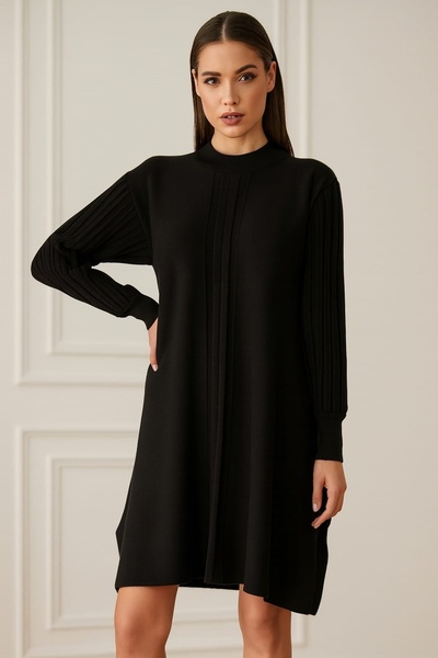 onno style women Triko Tunic Sweater Black