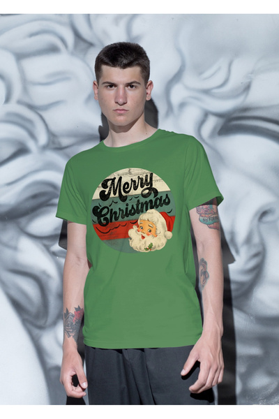 MVRDAR Tricou de Craciun unisex din 100% bumbac pentru femei si barbati