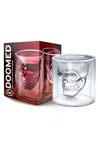 mr shopping Mr Skull Shot Glass Skull Design Heat Resistant Double Layer 75 Milliliters