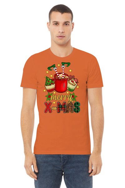 MVRDAR Tricou de Craciun unisex din 100% bumbac pentru femei si barbati