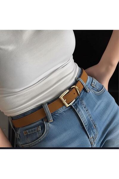 EMR Official Gold Buckle Suede Women's Belt, Jacket Belt, Waist Belt, Trouser Belt