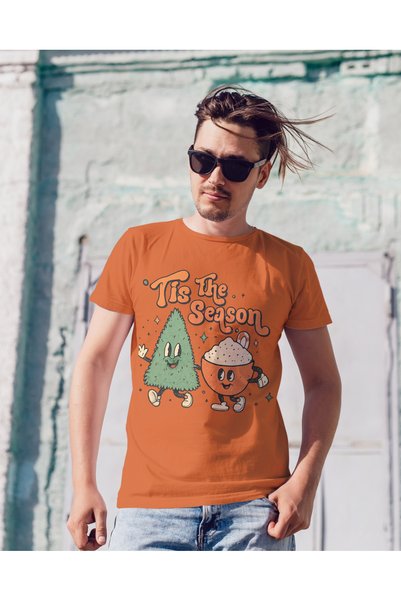 MVRDAR Tricou de Craciun unisex din 100% bumbac pentru femei si barbati