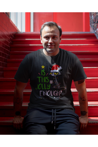 MVRDAR Tricou de Craciun unisex din 100% bumbac pentru femei si barbati