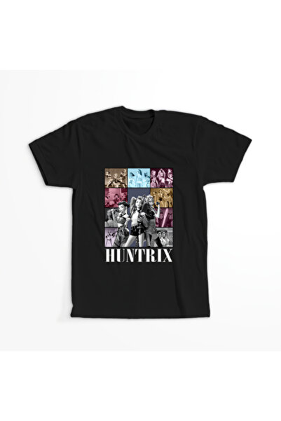barsdepo Kpop Demon Hunters Printed T-Shirt, Oversized Unisex Black Tee Shirt...