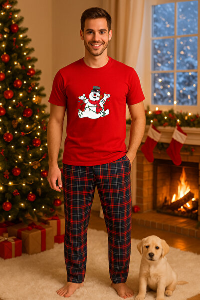 MVRDAR Set pijamale barbati bumbac Colectia Grinch Christmas, sarbatori de Cr...