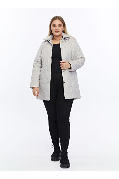 Selen Ekru Kadın Standart Kapitone Mont 25KSL6168