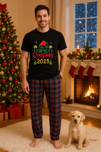 MVRDAR Σετ ανδρικής βαμβακερής πιτζάμας Grinch Christmas Collection, Χριστουγ...