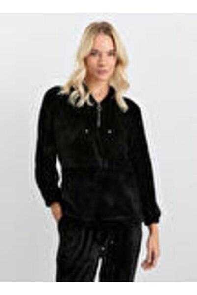 Selen Siyah Kadın Standart Bluz 25KSL8223