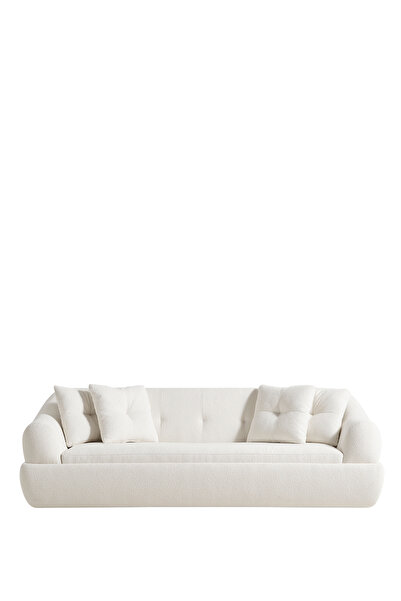 BEKALIVING Madrid Comfort Bej Üçlü Teddy Kanepe