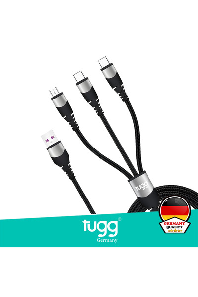 Şarj Kablosu 3'ü 1 Arada 45w Usb Çoklu Type-c+iphone+micro 104626