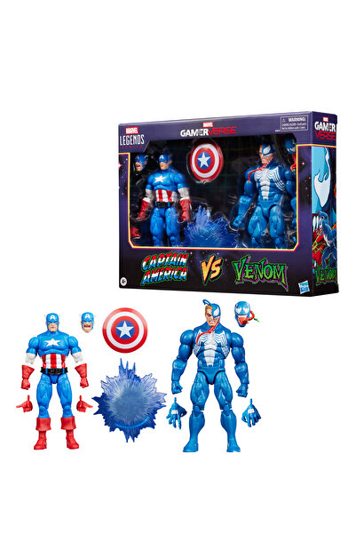Marvel Legends Gamerverse Captain America vs Venom 2'li Aksiyon Figürü