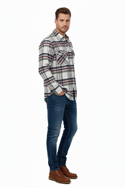 rasstmen Men's Winter Double Pocket Hooded Lumberjack Shirt Bgl-St04869