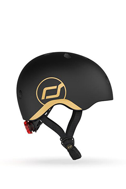 SCOOT AND RIDE Black & Gold Limited Edition Helmet Çocuk Scooter Kaskı