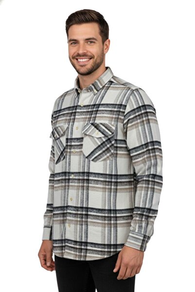 rasstmen Men's Winter Double Pocket Hooded Lumberjack Shirt Bgl-St04869