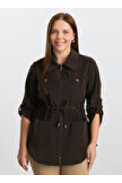 Selen Kahverengi Kadın Normal Trençkot 25KSL9512