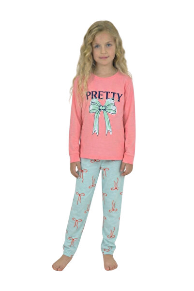 Ceylin Fashion Set de pijamale pentru fete, 100% bumbac, cu mâneci lungi și d...