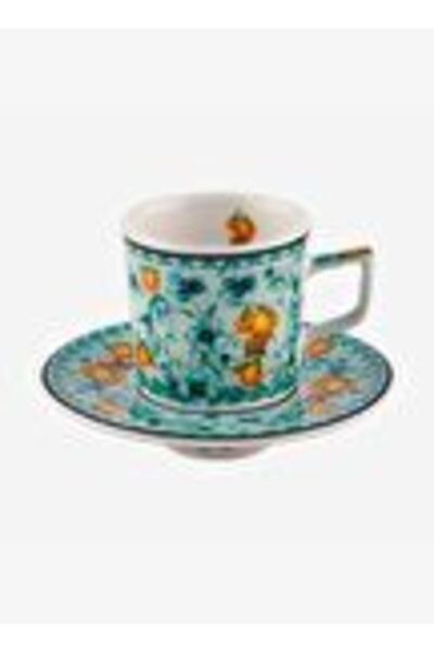 CHIARA ALESSI Turkuaz Porselen Kahve Fincan Seti 120 ml