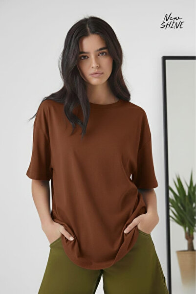 New Shine Μπλουζάκι Unisex oversized χωρίς στάμπα