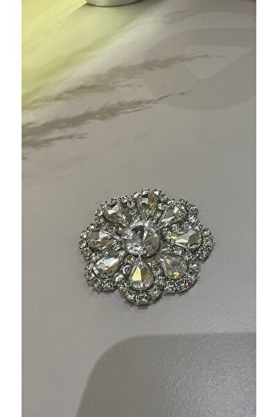 Pratik aksesuar Işıltılı Cam Kristal Gümüş Ütüyle Yapışan Taş Motif 1 Adet