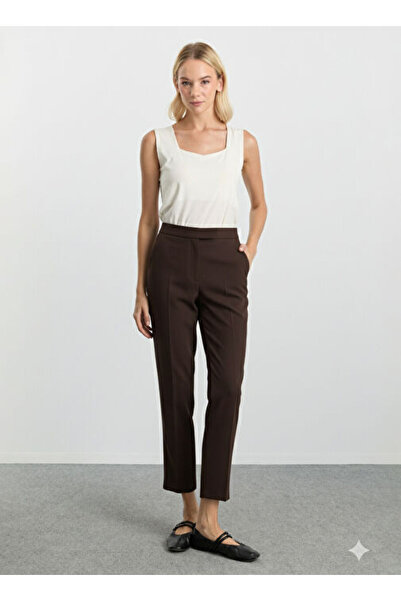 Selen Kahverengi Kadın Standart Pantolon 25KSL5466