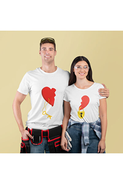 MVRDAR Tricouri pentru cupluri set 2 bucati din 100% bumbac