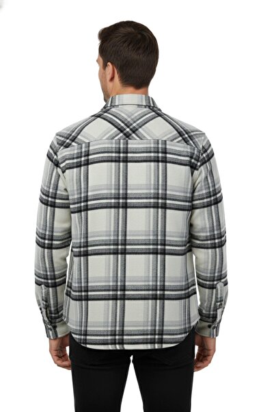 rasstmen Men's Winter Double Pocket Hooded Lumberjack Shirt Bgl-St04869