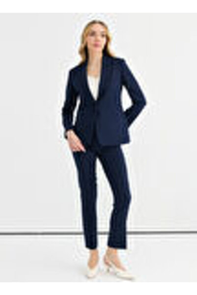 Selen Lacivert Kadın Standart Ceket 25YSL1448