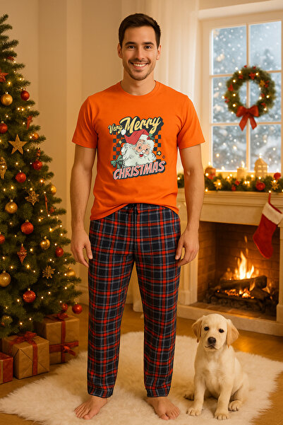 MVRDAR Set pijamale barbati bumbac Colectia Grinch Christmas, sarbatori de Cr...