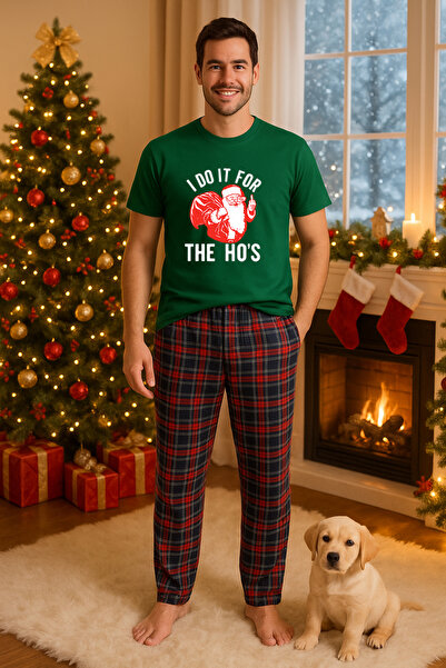 MVRDAR Set pijamale barbati bumbac Colectia Grinch Christmas, sarbatori de Cr...