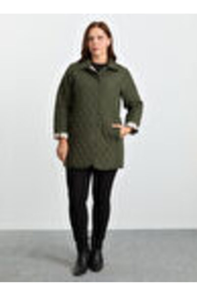 Selen Haki Kadın Normal Kapitone Mont 25KSL6156