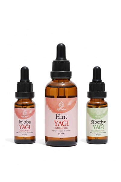AROVIA Aromatherapy “Saç Bakım Seti – Hint Yağı + Jojoba Yağı + Biberiye Yağı...