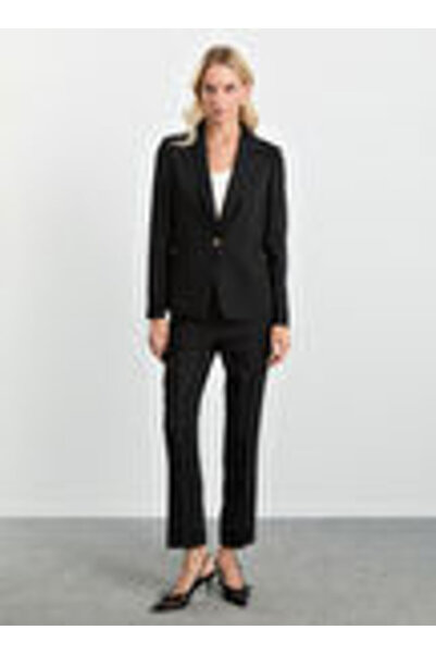 Selen Siyah Kadın Standart Ceket 25KSL1552