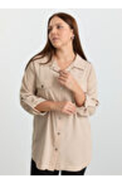 Selen Ekru Kadın Normal Bluz 25KSL8297